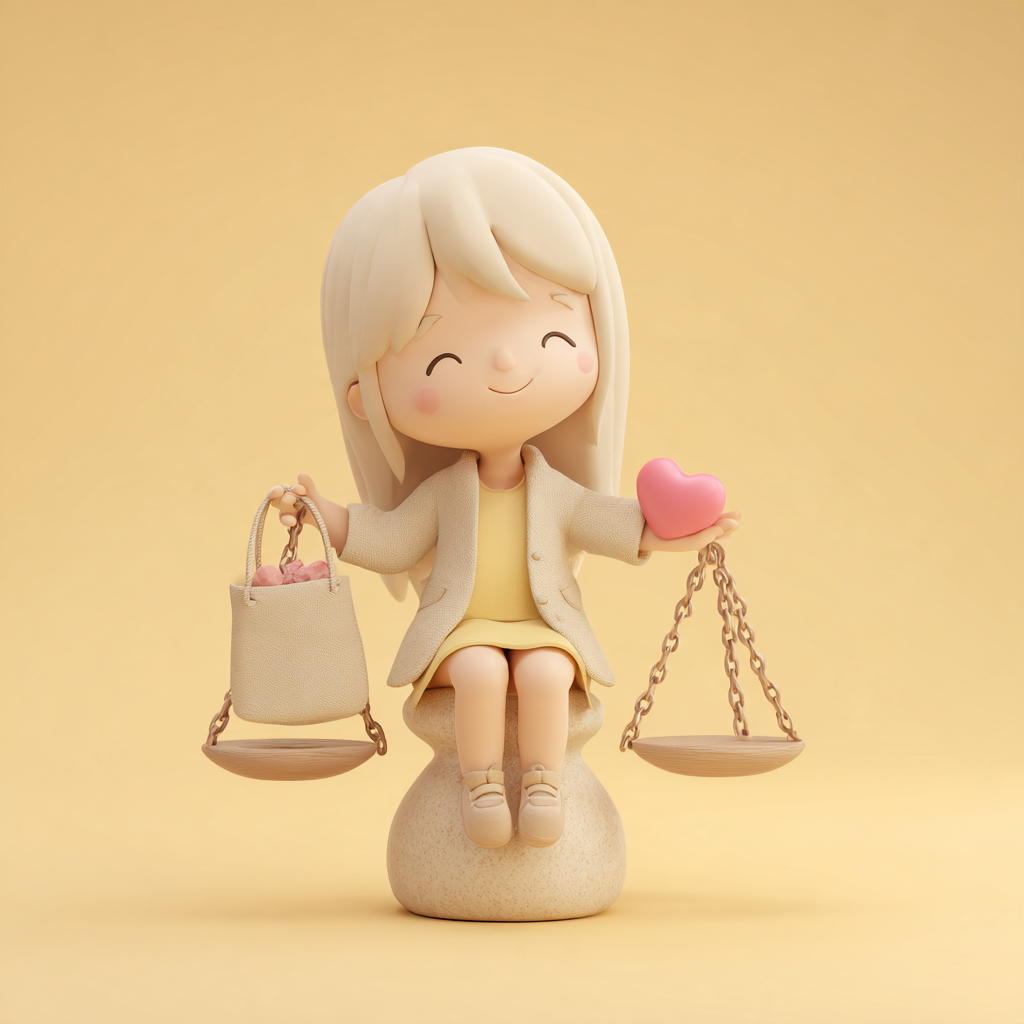 황금 저울형 - 연애·친구·나, 3분할 마스터